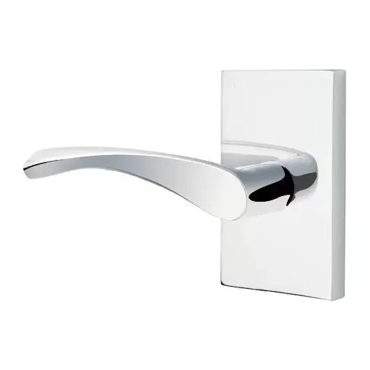 polished chrome door lever