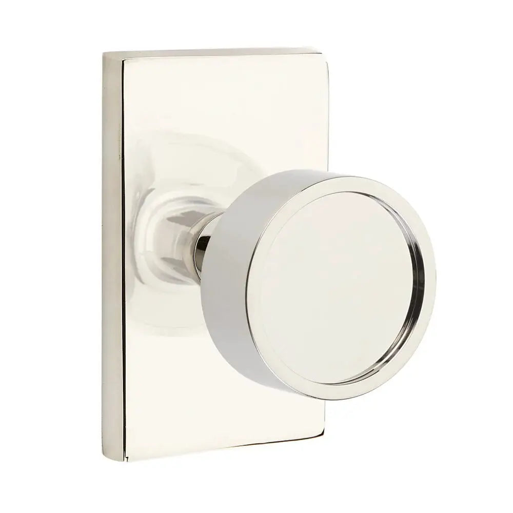 Emtek Verve Door Knob with Modern Rectangular Rose by Emtek