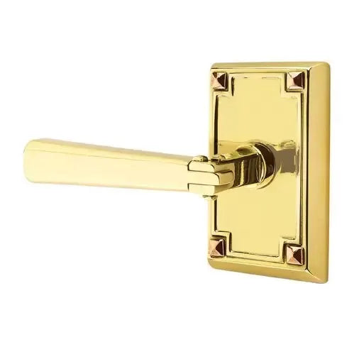 Emtek Arts and Crafts Door Lever with Arts and Crafts Rose by Emtek
