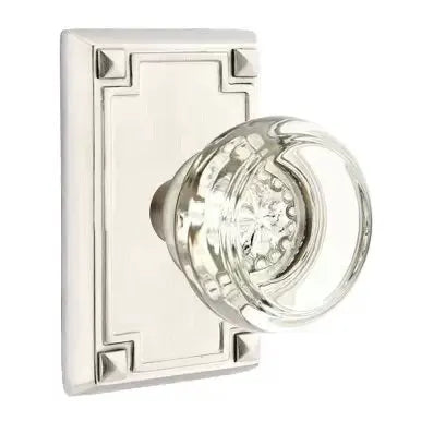 Emtek Georgetown Door Knob with Arts and Crafts Rectangular Rose by Emtek