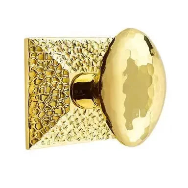 Emtek Hammered Egg Door Knob with Hammered Rose by Emtek
