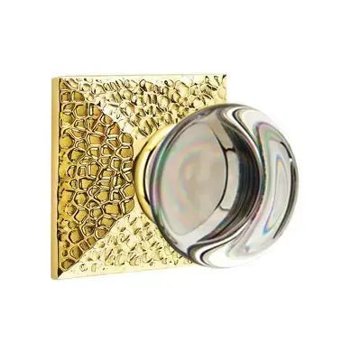 Emtek Providence Door Knob with Hammered Rose by Emtek