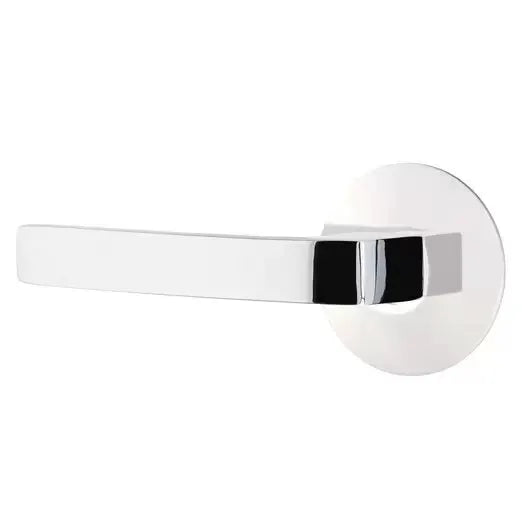 polished chrome door lever