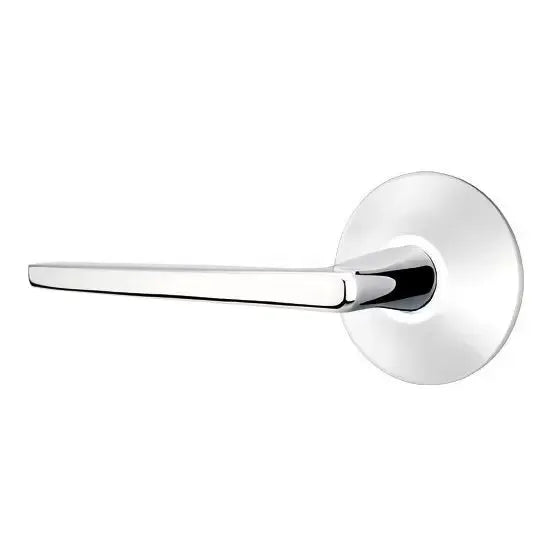 polished chrome door lever
