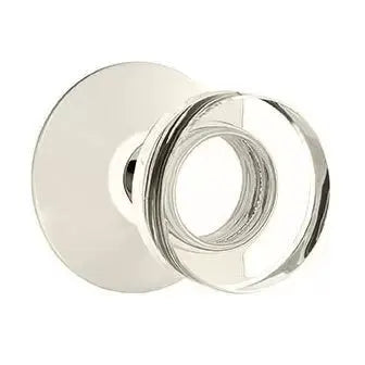Emtek Modern Disc Glass Door Knob with Modern Rose by Emtek