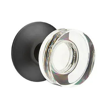 Emtek Modern Disc Glass Door Knob with Modern Rose by Emtek