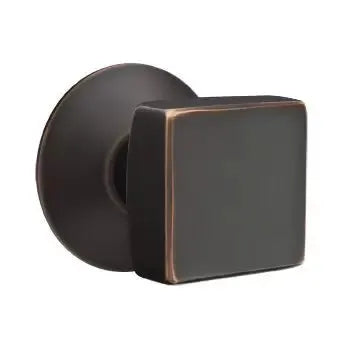 Emtek Square Door Knob and Modern Rose by Emtek