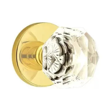 Emtek Diamond Door Knob with Disk Rose by Emtek