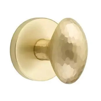 Emtek Hammered Egg Door Knob and Disk Rose by Emtek