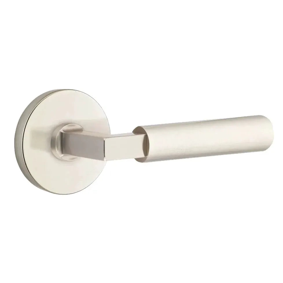 Emtek Smooth Lever with L-Square Stem and Disk Rose by Emtek