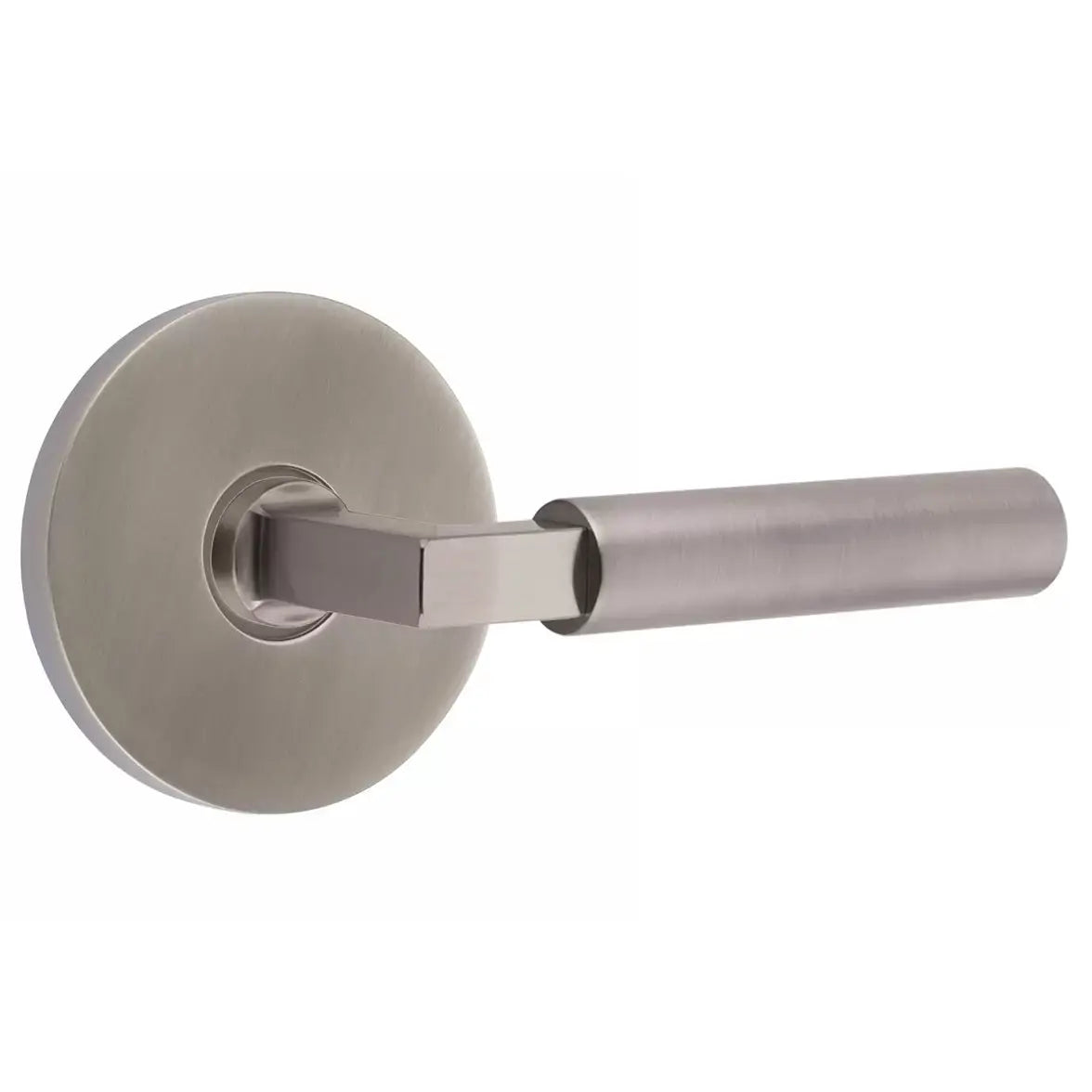 Emtek Smooth Lever with L-Square Stem and Disk Rose by Emtek