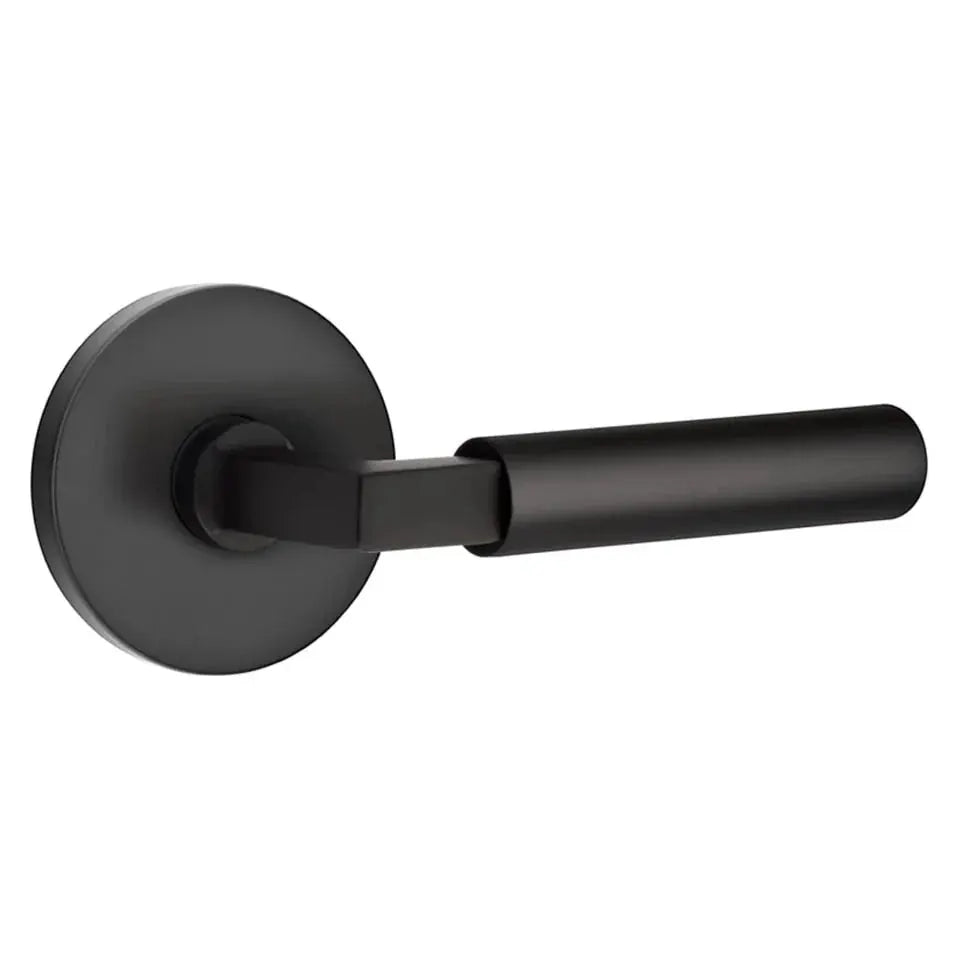 Emtek Smooth Lever with L-Square Stem and Disk Rose by Emtek