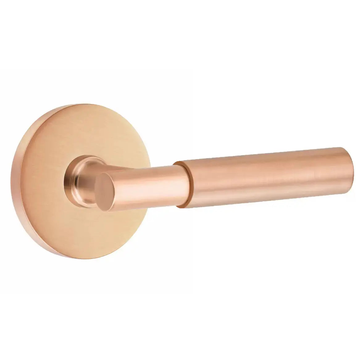 Emtek Smooth Lever with T-Bar Stem and Disk Rose by Emtek