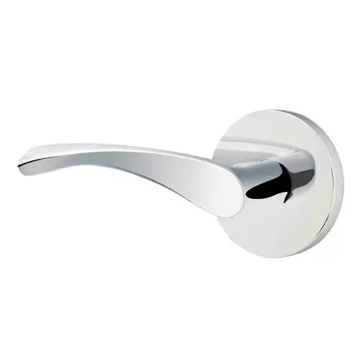 polished chrome door lever