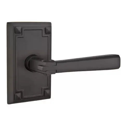 Emtek Arts and Crafts Door Lever with Arts and Crafts Rose by Emtek