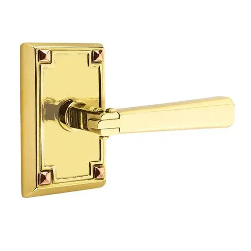 Emtek Arts and Crafts Door Lever with Arts and Crafts Rose by Emtek