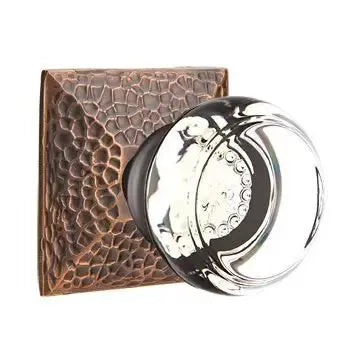 Emtek Georgetown Door Knob with Hammered Rose by Emtek