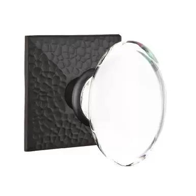 Emtek Hampton Door Knob with Hammered Rose by Emtek