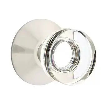 Emtek Modern Disc Glass Door Knob with Modern Rose by Emtek