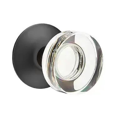 Emtek Modern Disc Glass Door Knob with Modern Rose by Emtek