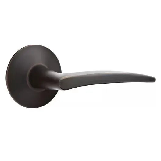 Emtek Poseidon Door Lever with Modern Rose by Emtek