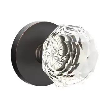 Emtek Diamond Door Knob with Disk Rose by Emtek