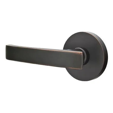 Emtek Geneva Door Lever with Disk Rose by Emtek