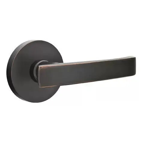 Emtek Geneva Door Lever with Disk Rose by Emtek