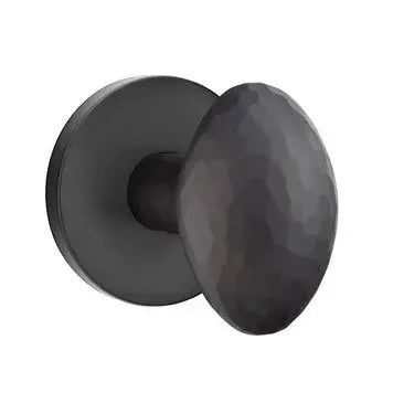 Emtek Hammered Egg Door Knob and Disk Rose by Emtek