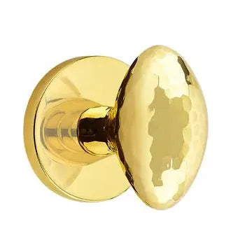 Emtek Hammered Egg Door Knob and Disk Rose by Emtek