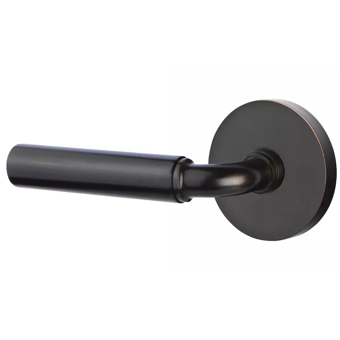 Emtek Smooth Lever with R-Bar Stem and Disk Rose by Emtek