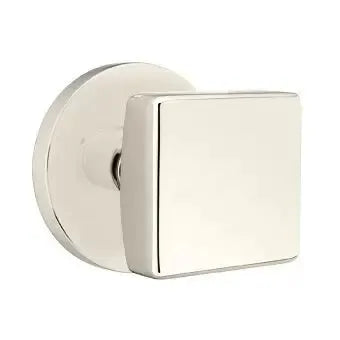 Emtek Square Door Knob with Disk Rose by Emtek