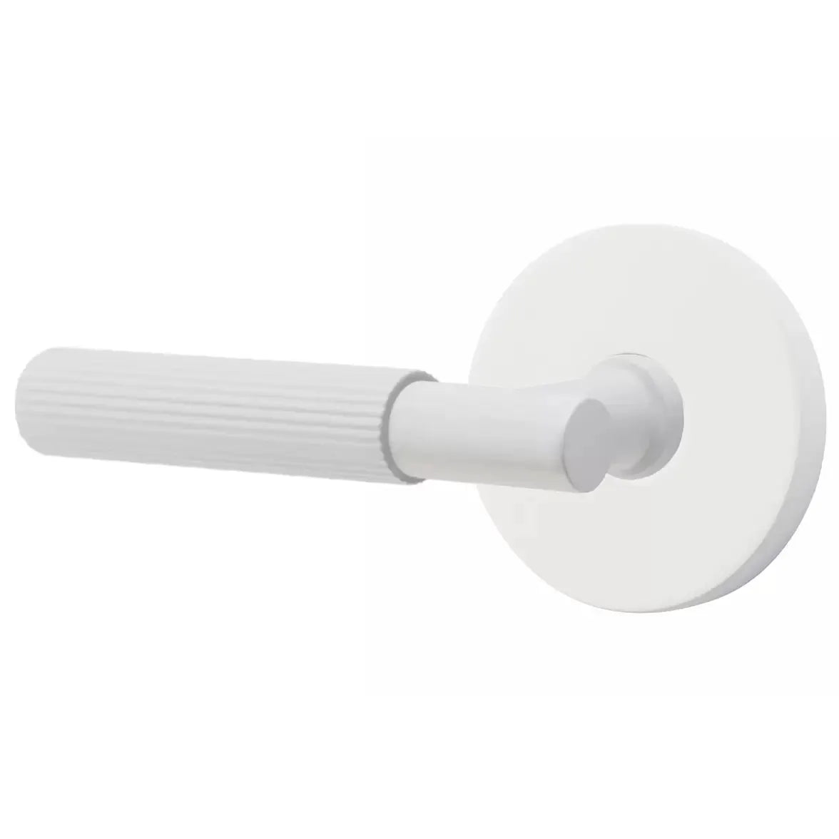 Emtek Straight Knurled Lever with T-Bar Stem and Disk Rose by Emtek