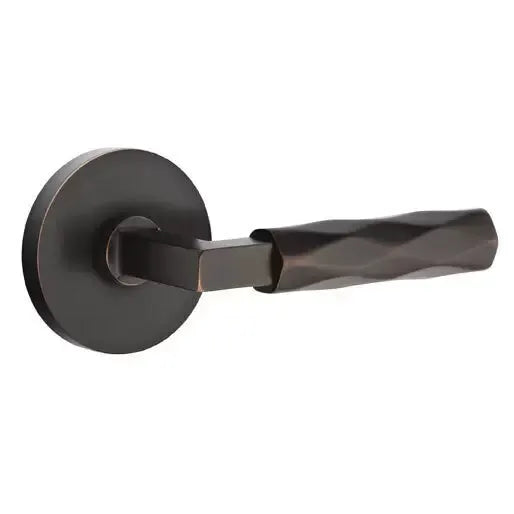 Emtek Tribeca Lever with L-Square Stem and Disc Rose by Emtek