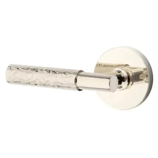 Emtek Hammered Lever with T-Bar Stem and Disc Rose by Emtek