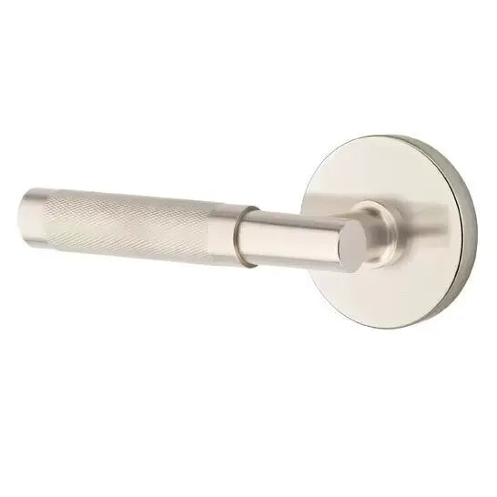 Emtek Knurled Lever with T-Bar Stem and Disk Rose by Emtek