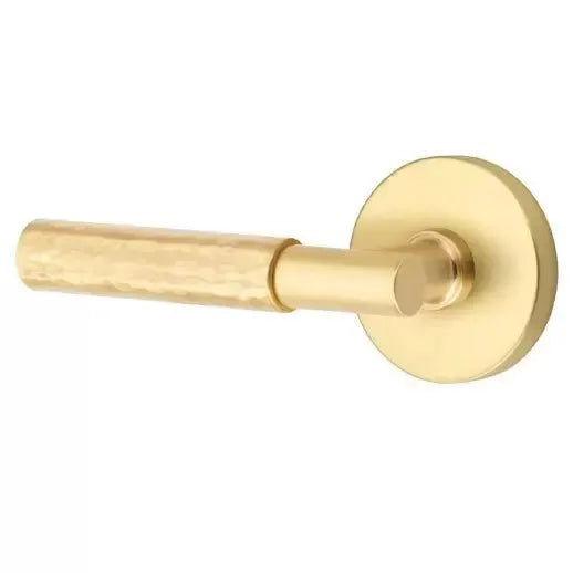 Emtek Hammered Lever with T-Bar Stem and Disc Rose by Emtek