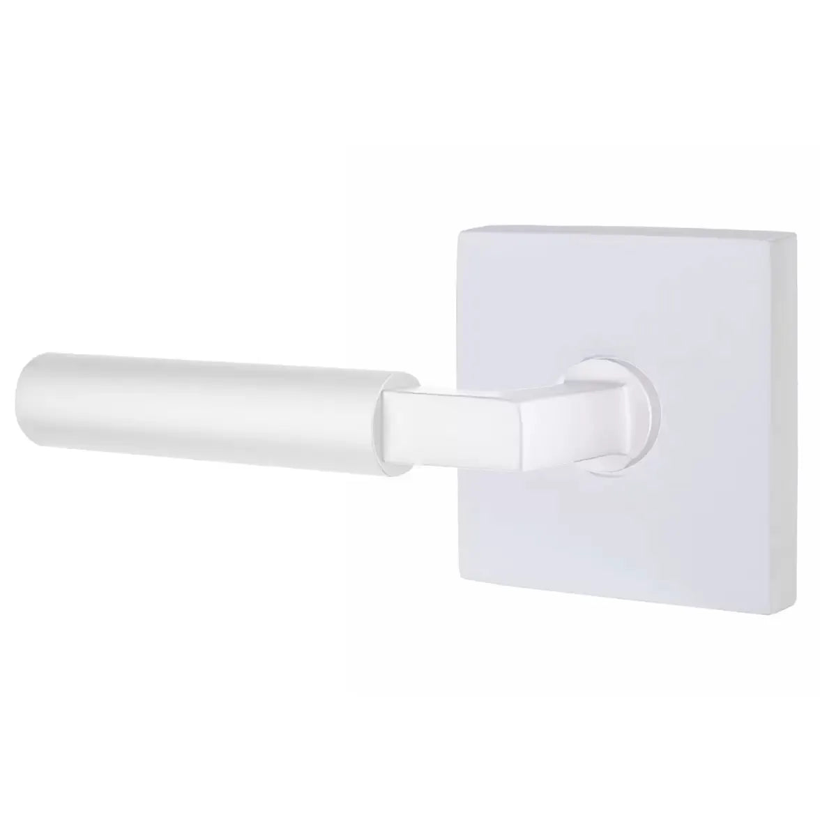 Emtek Smooth Lever with L-Square Stem and Square Rose by Emtek