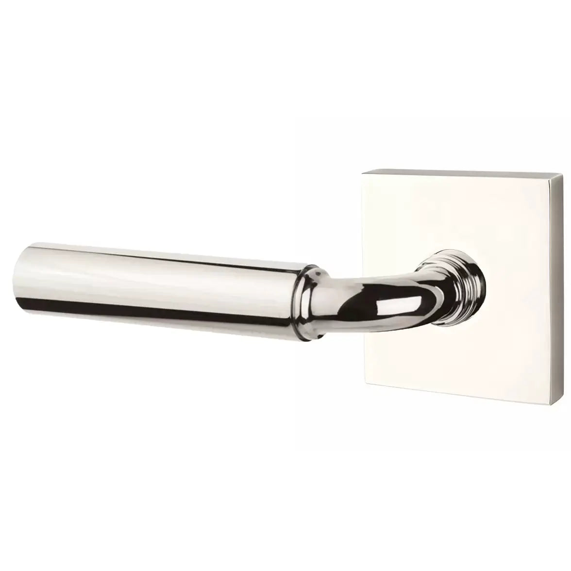 Emtek Smooth Lever with R-Bar Stem and Square Rose by Emtek