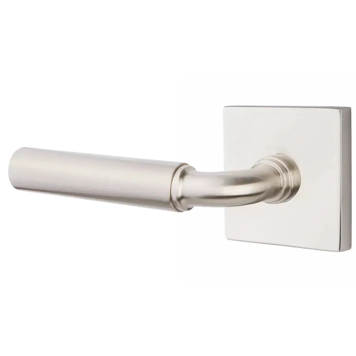 Emtek Smooth Lever with R-Bar Stem and Square Rose by Emtek