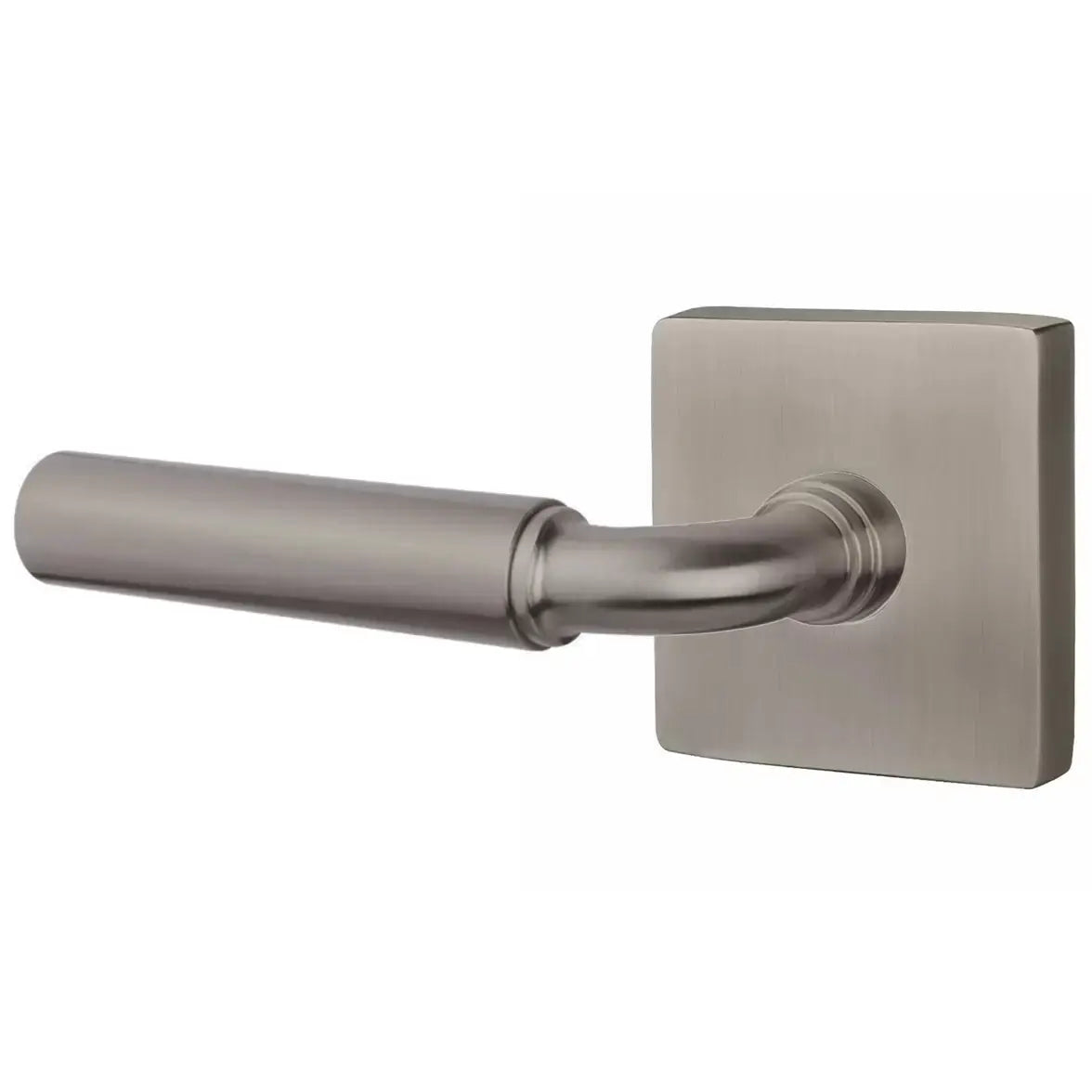 Emtek Smooth Lever with R-Bar Stem and Square Rose by Emtek