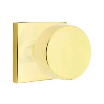 Emtek Round Door Knob and Square Rose by Emtek