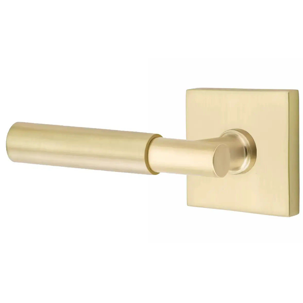 Emtek Smooth Lever with T-Bar Stem and Square Rose by Emtek
