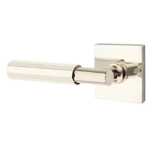 Emtek Faceted Lever with T-Bar Stem and Square Rose by Emtek