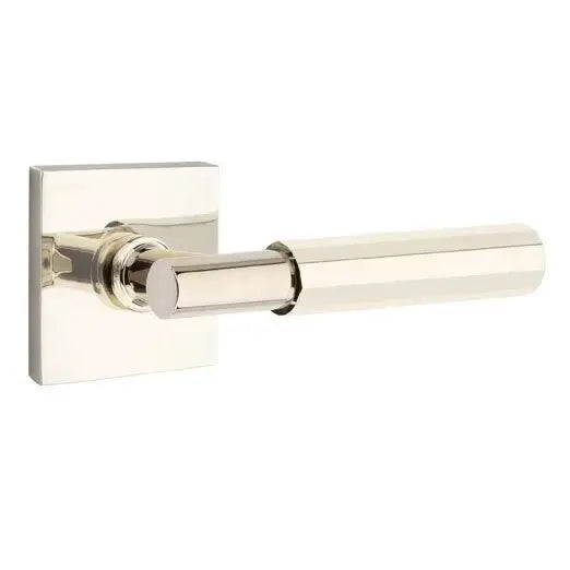 Emtek Faceted Lever with T-Bar Stem and Square Rose by Emtek