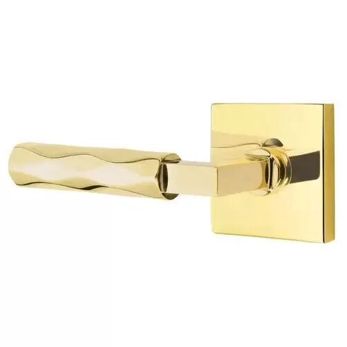 Emtek Tribeca Lever with L-Square Stem and Square Rose by Emtek