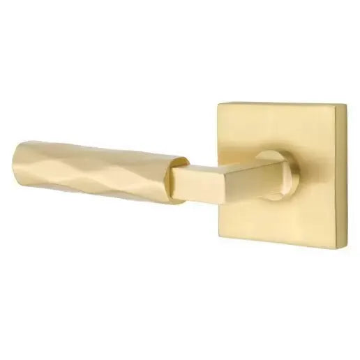 Emtek Tribeca Lever with L-Square Stem and Square Rose by Emtek