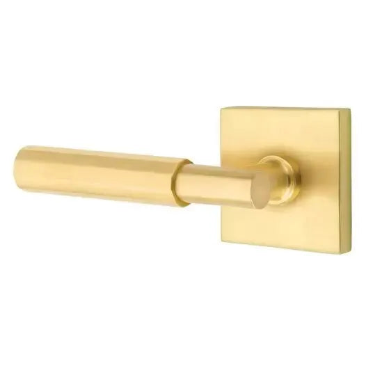 Emtek Faceted Lever with T-Bar Stem and Square Rose by Emtek