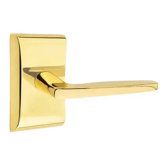 Emtek Hermes Door Lever with Neos Rose by Emtek