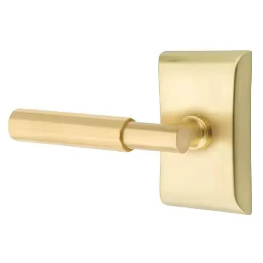 Emtek Faceted Lever with T-Bar Stem and Neos Rose by Emtek